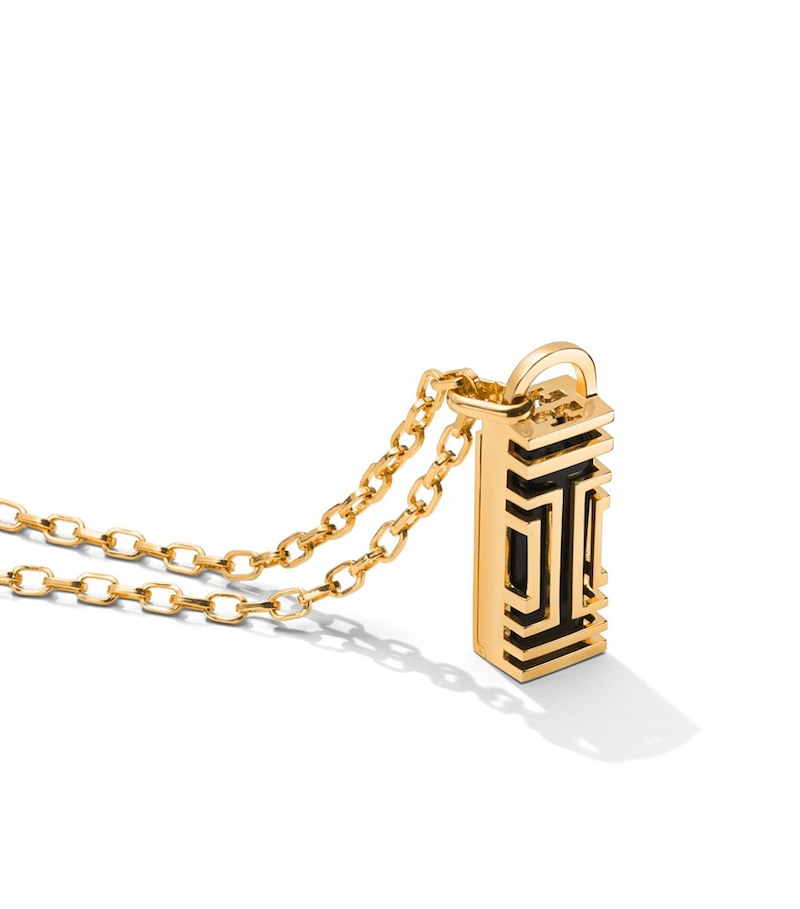 Tory Burch for Fitbit Metal Fret Pendant Necklace