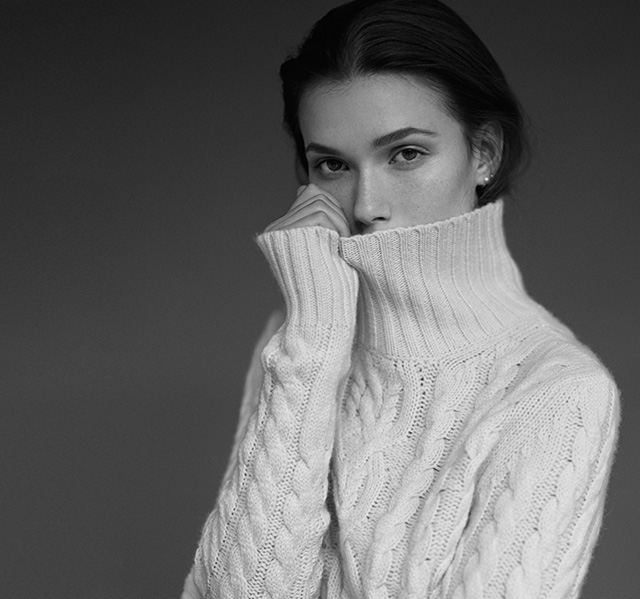 Freda Roll-neck Cable-knit Sweater