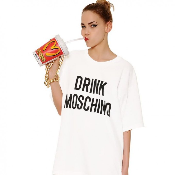 Moschino 'Drink Moschino' Light Cotton T-Shirt