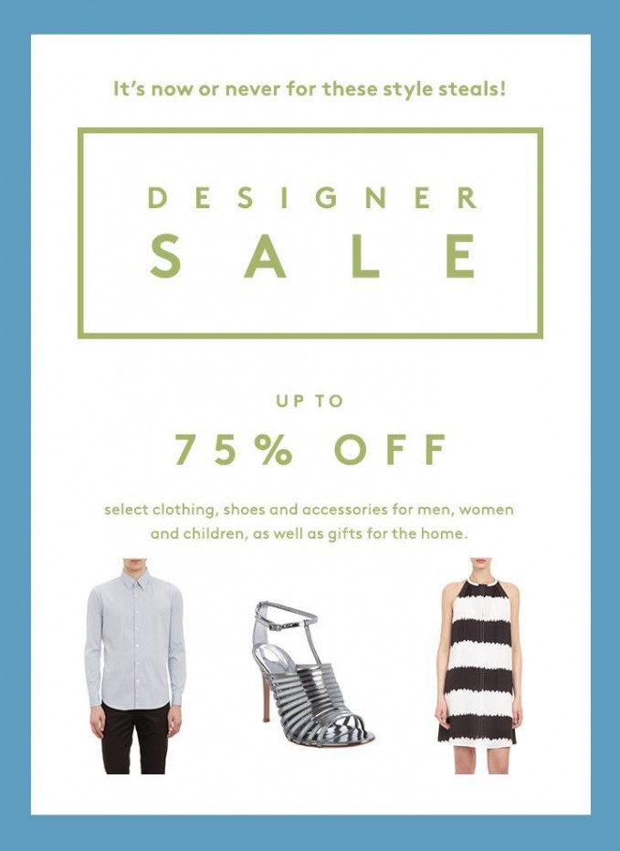 Up to 75% Designer Sale at Barneys New York 2014.08.05