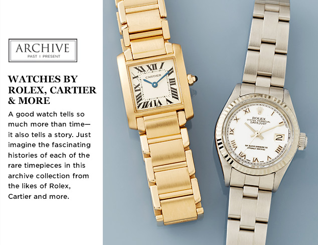 ARCHIVE: Watches by Rolex, Cartier & More at MYHABIT