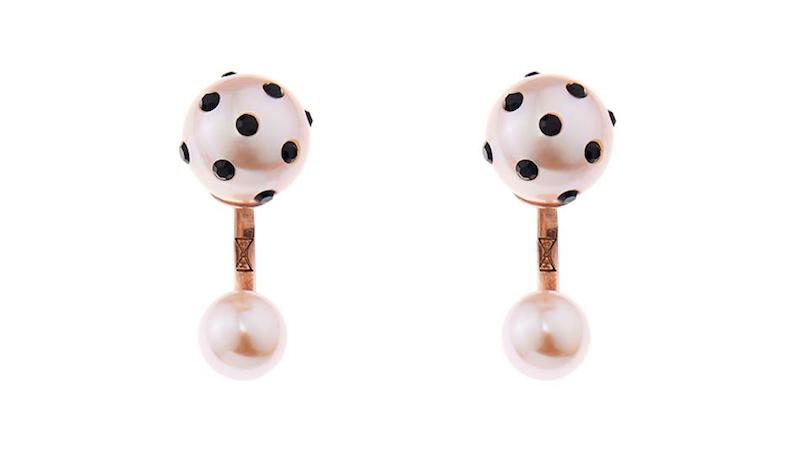 Nektar de Stagni Lady Bug Pink-pearl & Gold-plated Earrings_1