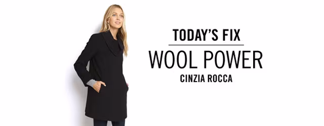 Today's Fix- Cinzia Rocca Wool Coat at Rue La La