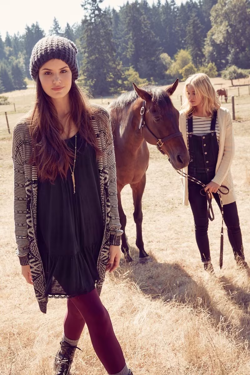 BP. Jacquard Knit Long Cardigan