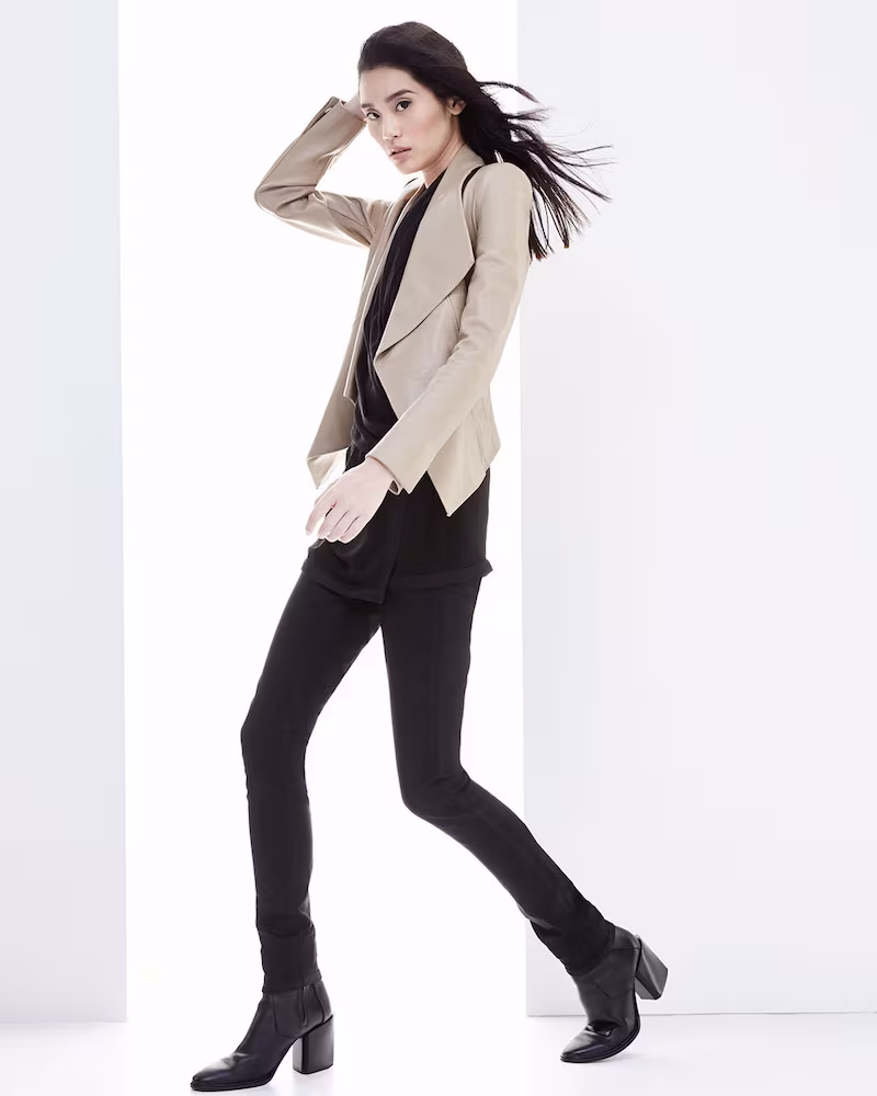 Helmut Lang Draped Lambskin Hook Jacket