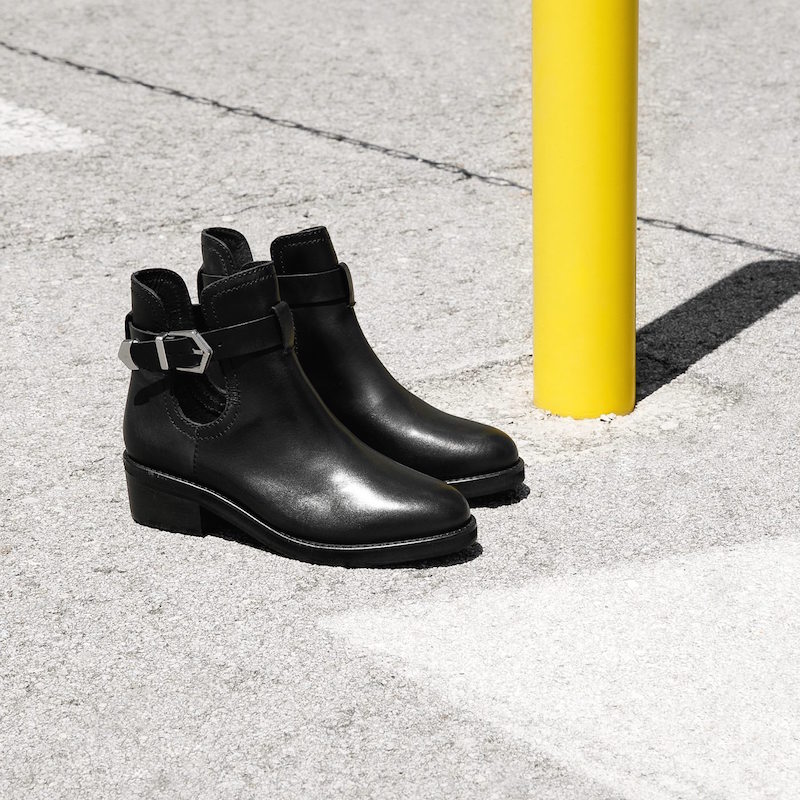 MANGO Cut-out Leather Ankle Boots