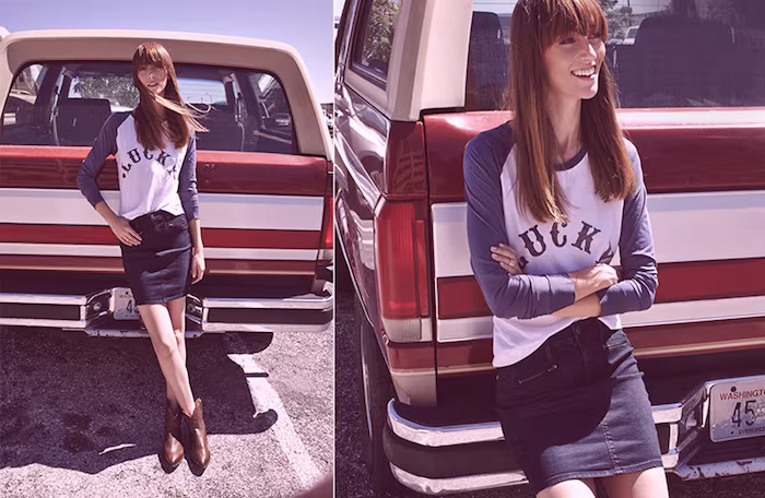 AG Adriano Goldschmied The Kodie Biker Pencil Skirt