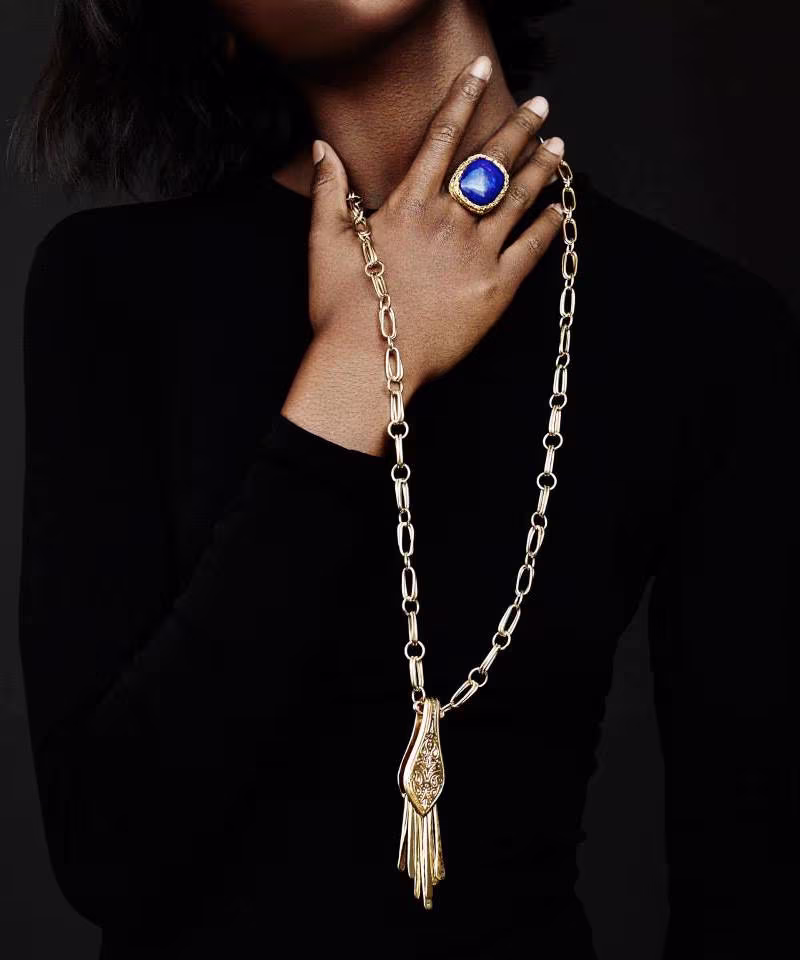 Aurélie Bidermann Fringe-Embellished Pendant Necklace