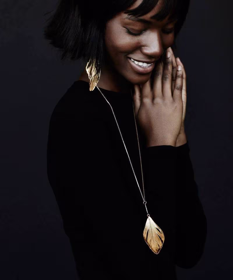 Aurélie Bidermann Gold Feather Necklace