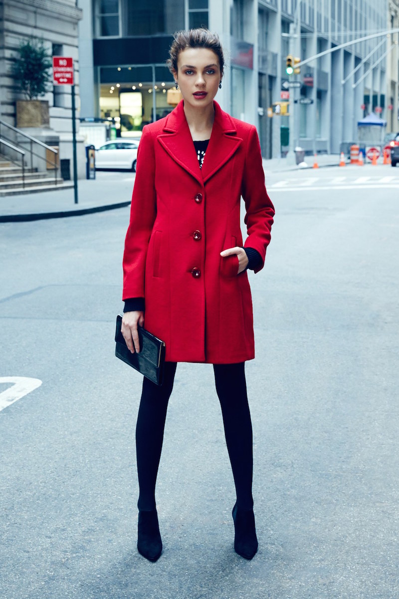 Kristen Blake Wool Blend Walking Coat