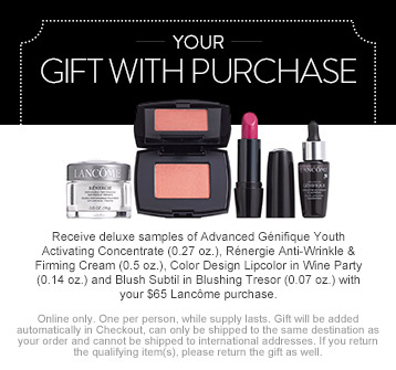 Lancôme Gift with Purchase