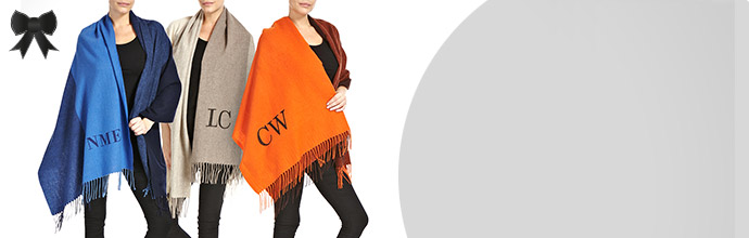 Personalised 100% Cashmere Wraps at Brandalley
