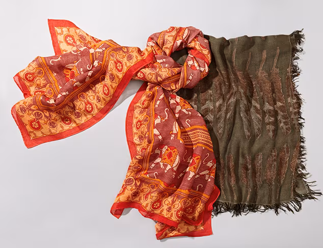 Printed Scarves from Theodora & Callum at MYHABIT
