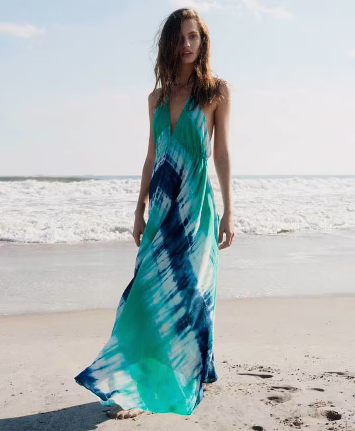 Viola Tie-Dye Chiffon Maxi Dress