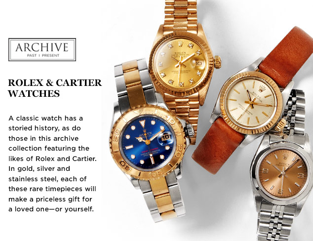 ARCHIVE: Rolex & Cartier Watches at MYHABIT