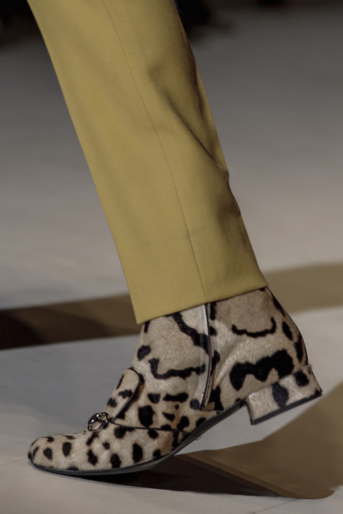 Gucci Lillian Horsebit Leopard Calf Hair Ankle Boots