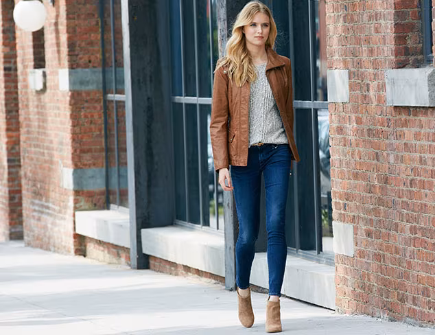 Perfect Pairing: Leather Jackets & Skinny Jeans at MYHABIT