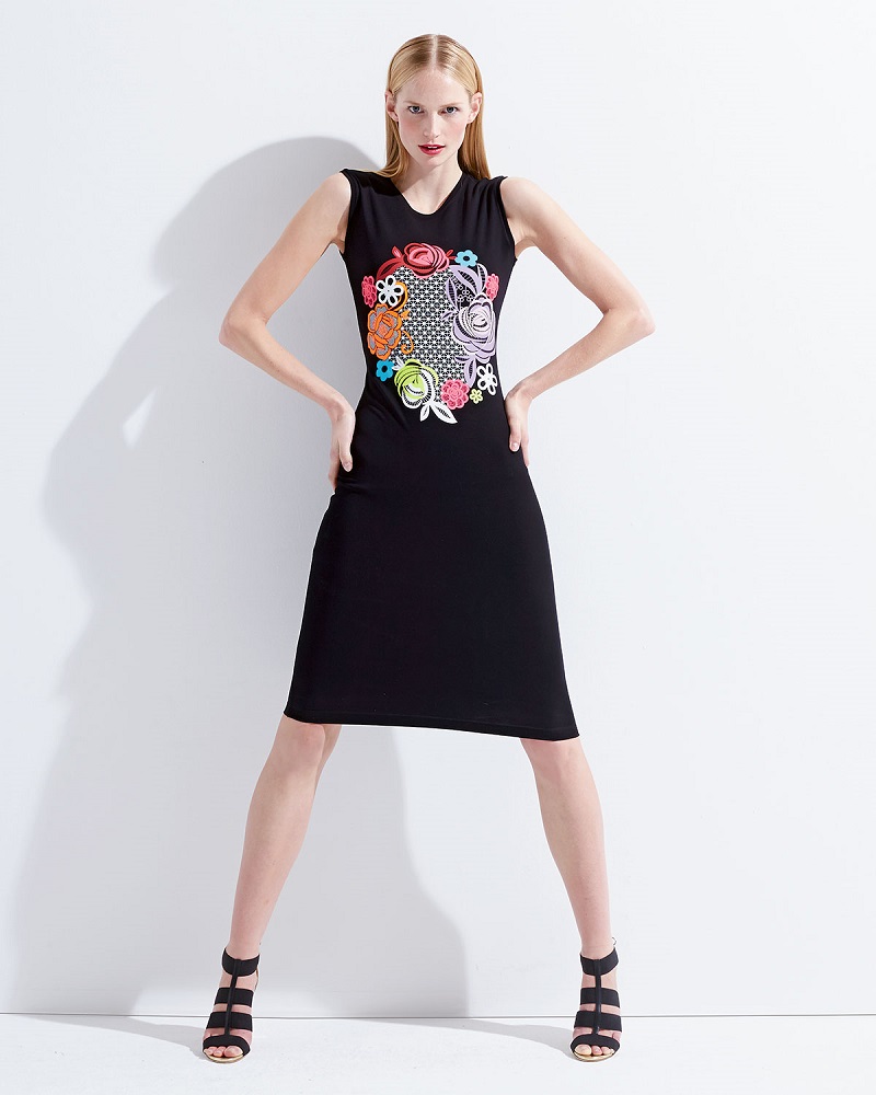 Christopher Kane Sleeveless Floral Motif-Print Dress