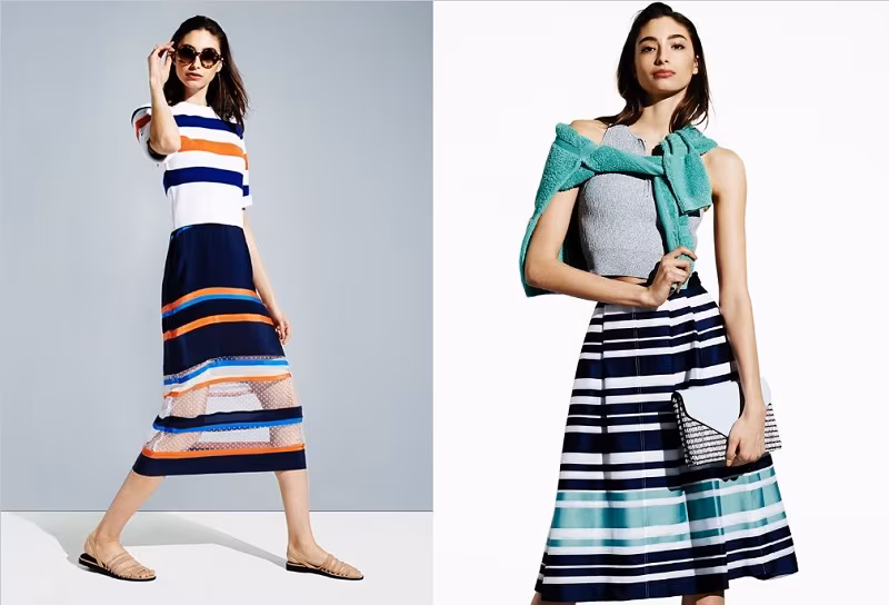 Emma Cook Ribbon Stripe Maxi Dress