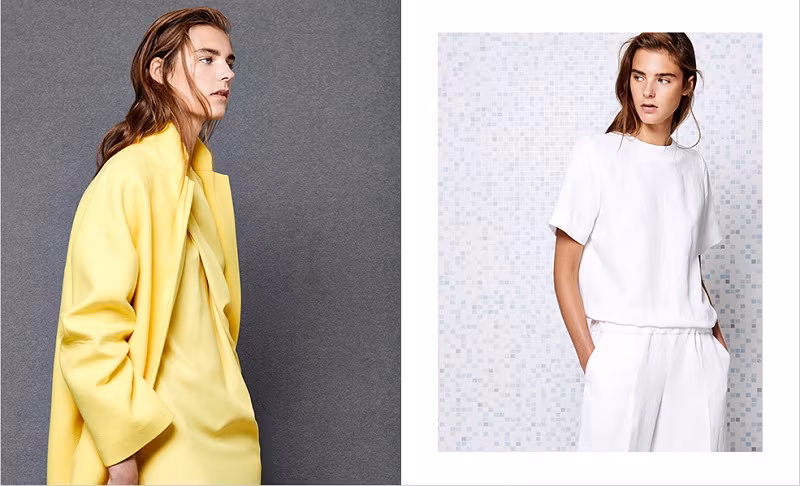 RAEY Drape-front crepe tunic dress