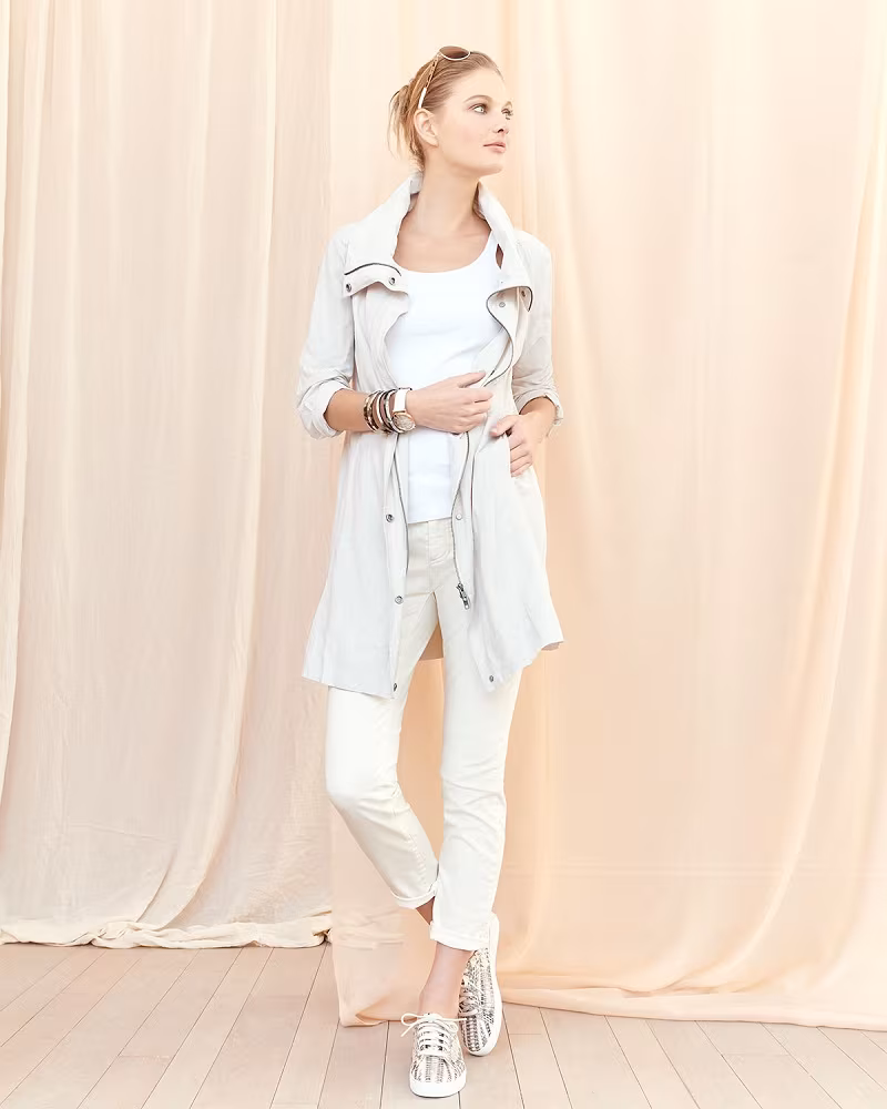 Eileen Fisher Rumpled Metallic Cotton Jacket