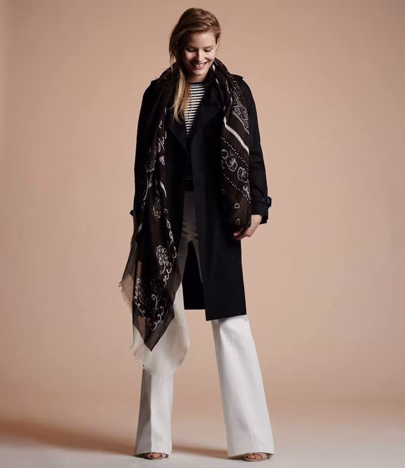 Barneys New York Double-Breasted Trench Coat