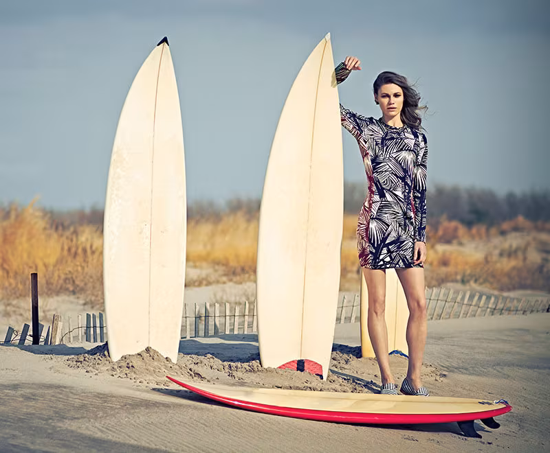 Elizabeth and James Mailyn Bicolor Palm-Print Dress