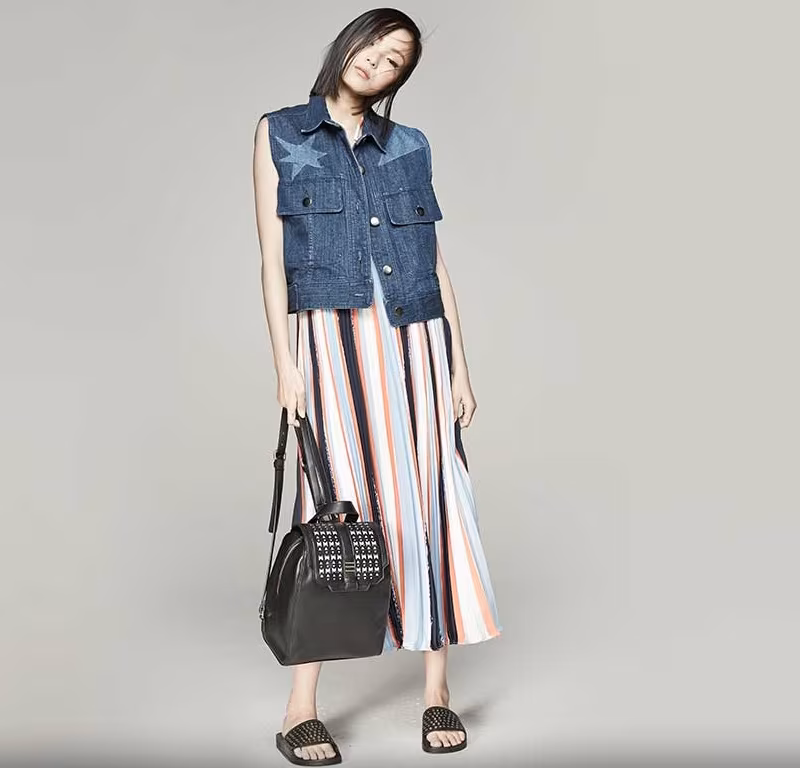 Elle Sasson Calvin Denim Star Vest
