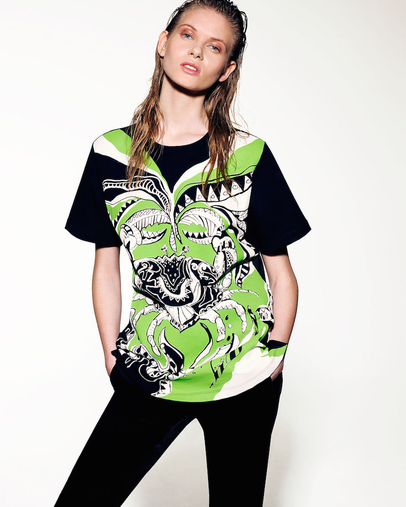 Emilio Pucci Cancer Graphic-Print Sheer-Back T-Shirt