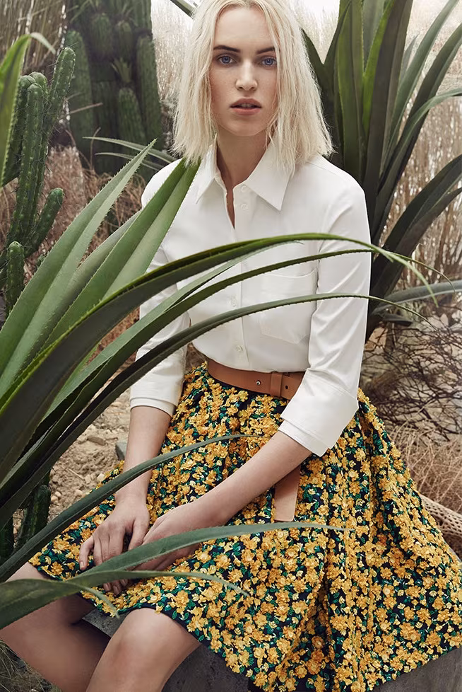 Michael Kors Embellished Floral Skirt