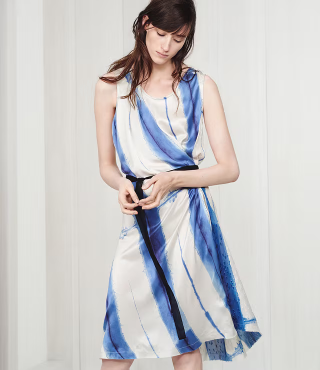 Pas de Calais Tie-Dye Wrap Dress