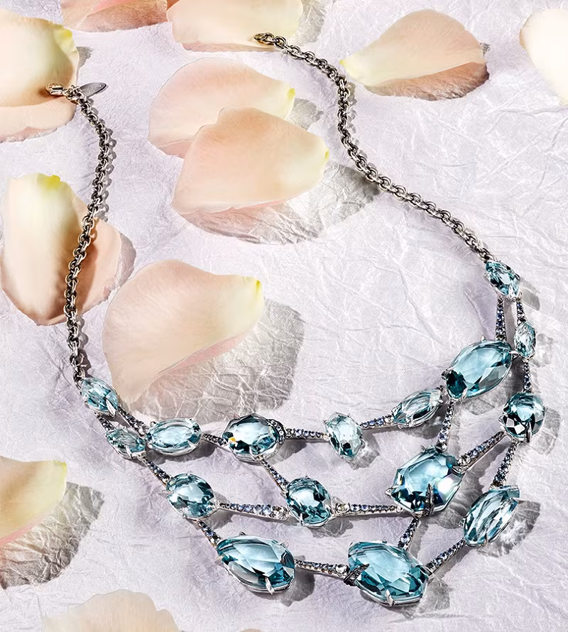 Alexis Bittar Fine Sky Marquis Bib Necklace