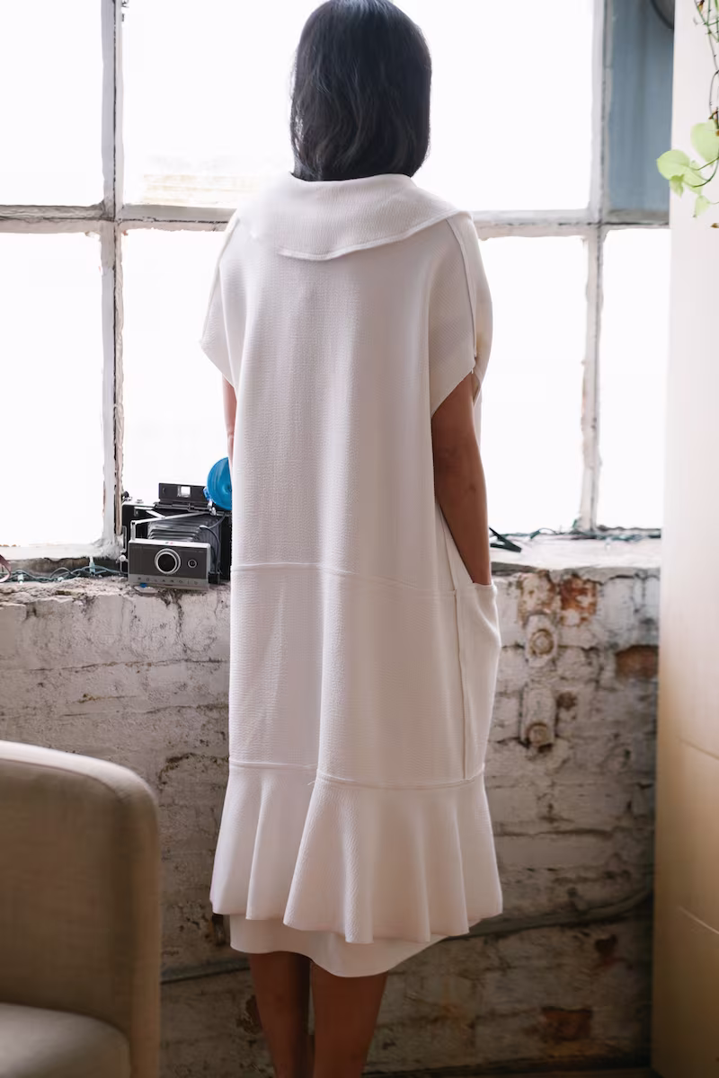 Amelia Toro Oversize Plissé Coat