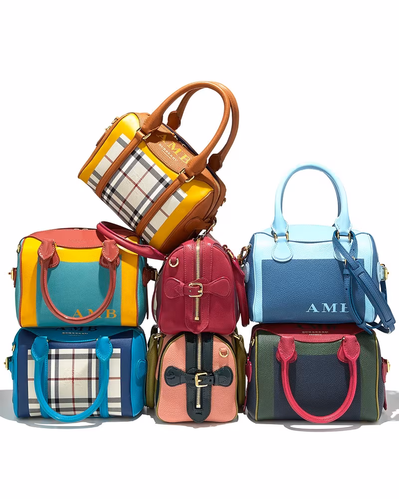 Burberry Monogram Painted Stripes Mini Satchel Bag