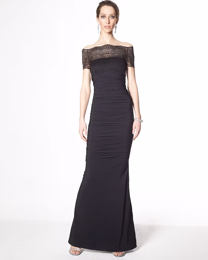 La Petite Robe di Chiara Boni Nasir Lace-Bodice Mermaid Gown