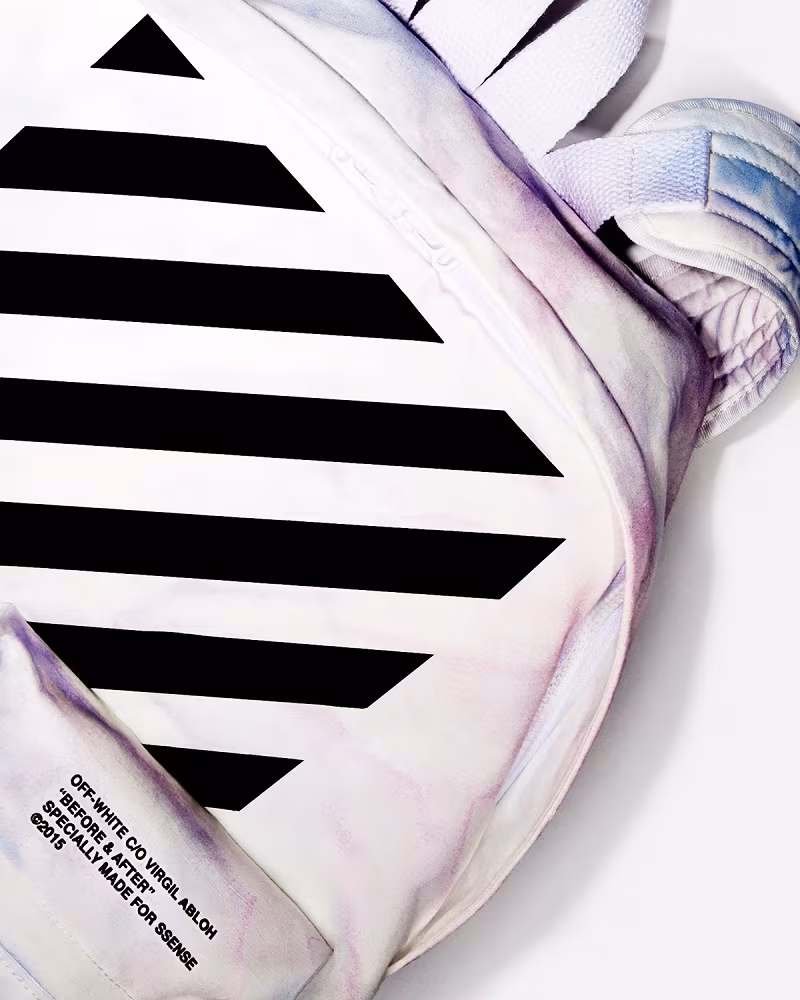 Off-White SSENSE Exclusive Blue & Purple Tie-Dye Backpack