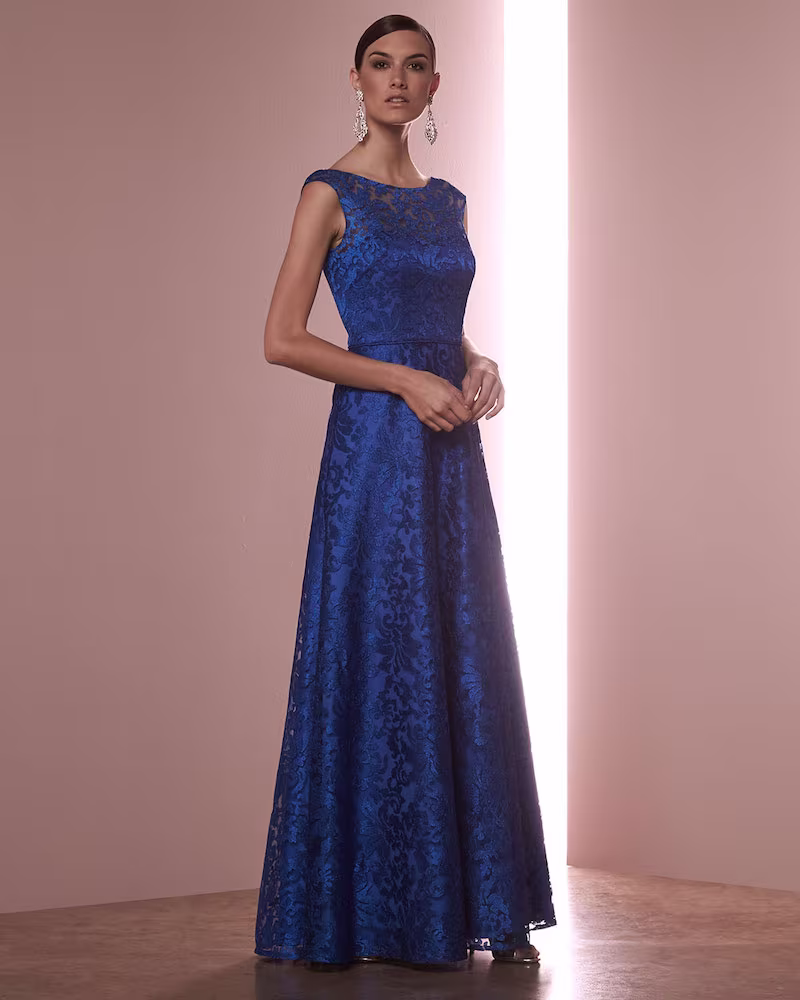 Aidan Mattox Sleeveless Floral Lace Ball Gown