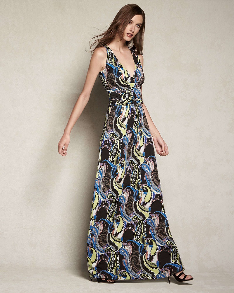 Etro Paisley-Print Jersey Maxi Dress
