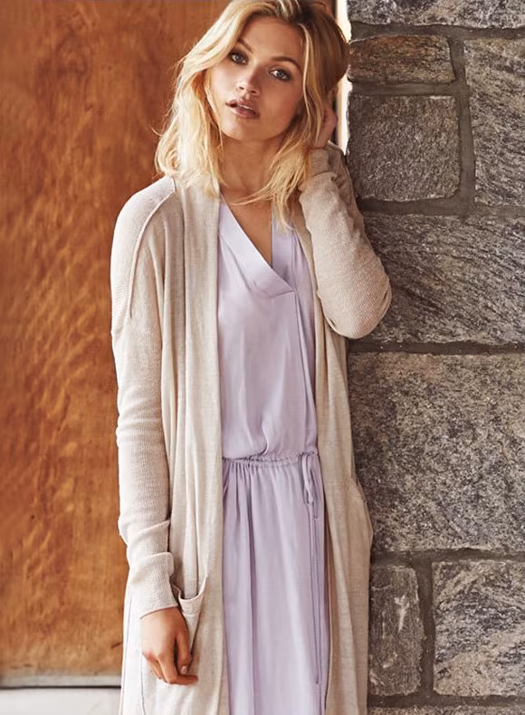 Vince Shirred Shoulder Dress