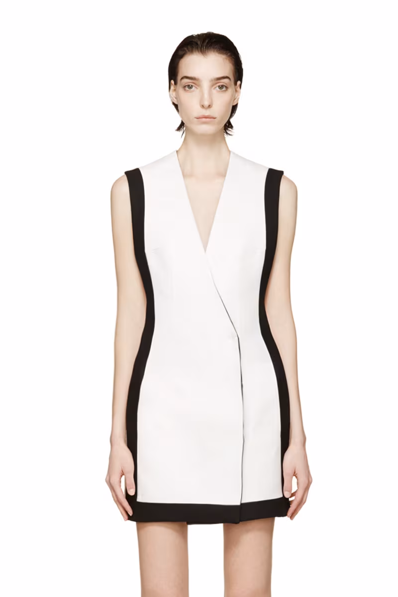 Balmain White Double-Breasted Dress_1