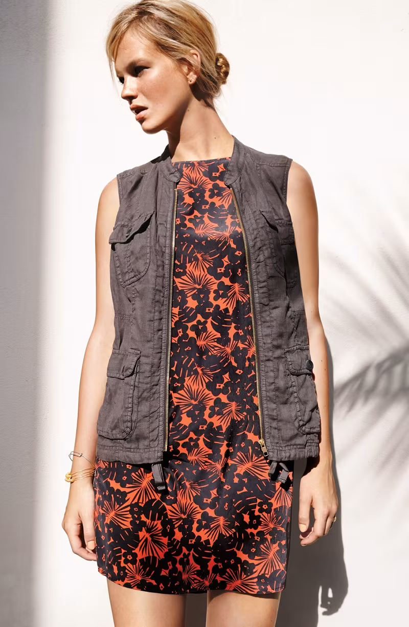 Caslon Linen Utility Vest