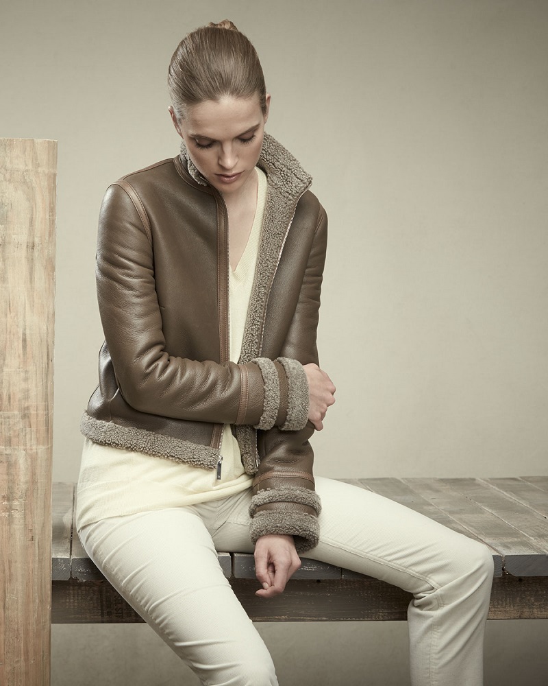 THE ROW Shearling Fur-Lined Leather Jacket
