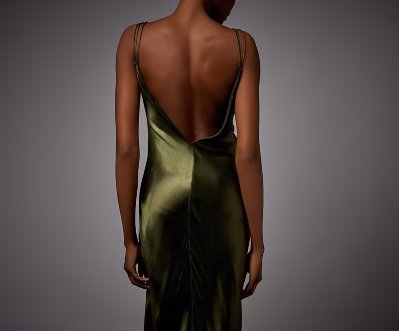 Alexander Wang Braid-detail liquid-satin dress