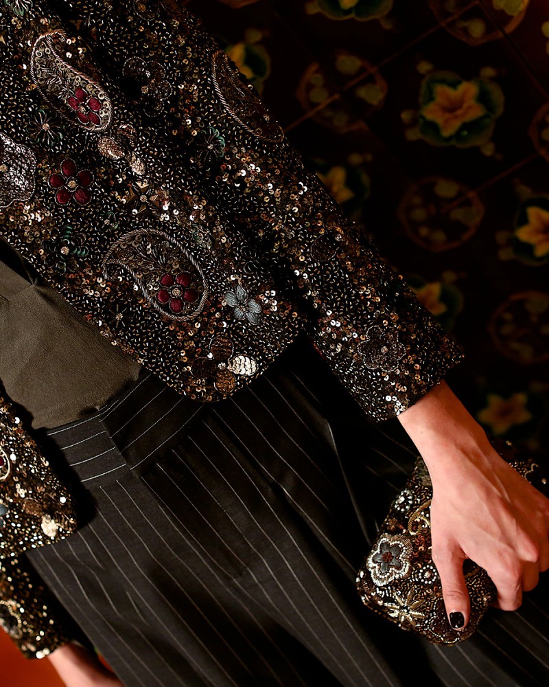 Alice + Olivia Kidman Beaded Long-Sleeve Jacket