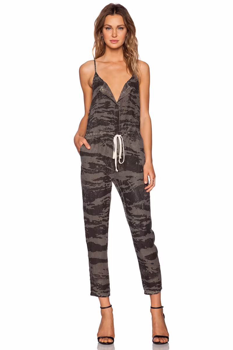 Enza Costa Linen Strappy Jumpsuit
