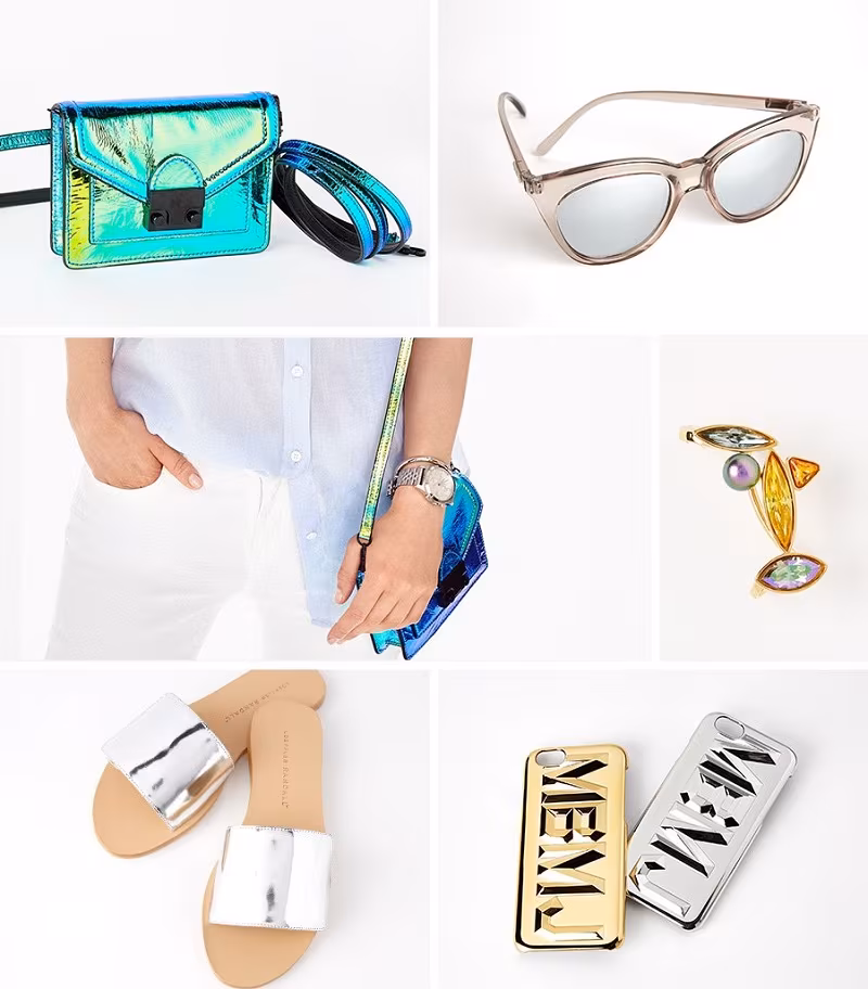 Loeffler Randall Iridescent Baby Rider Cross Body Bag
