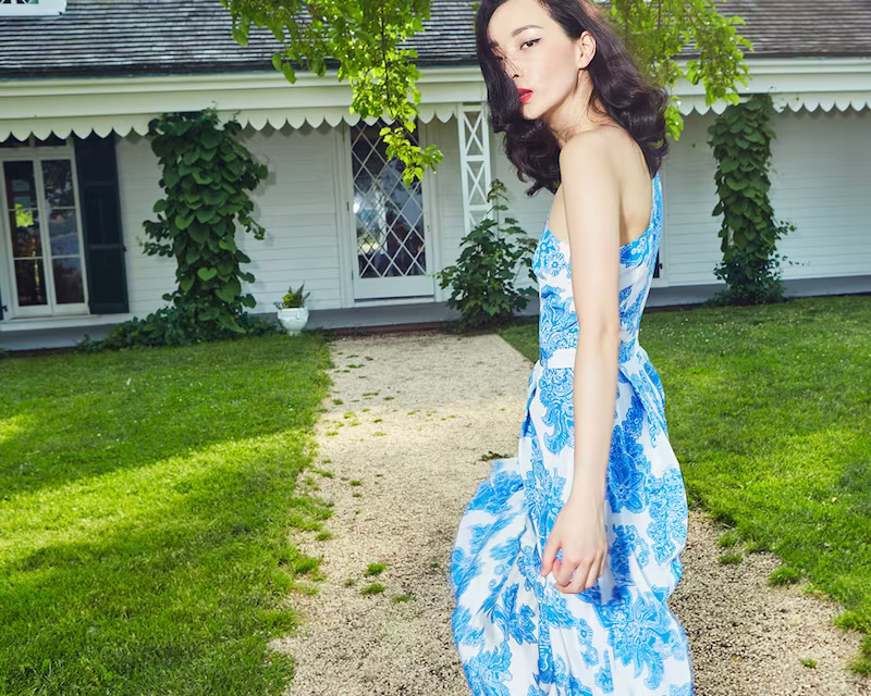 Tanya Taylor Floral One Shoulder Amy Dress