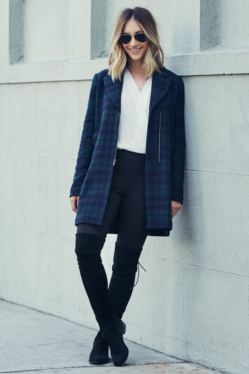 cupcakes and cashmere Cardiff Plaid Coat