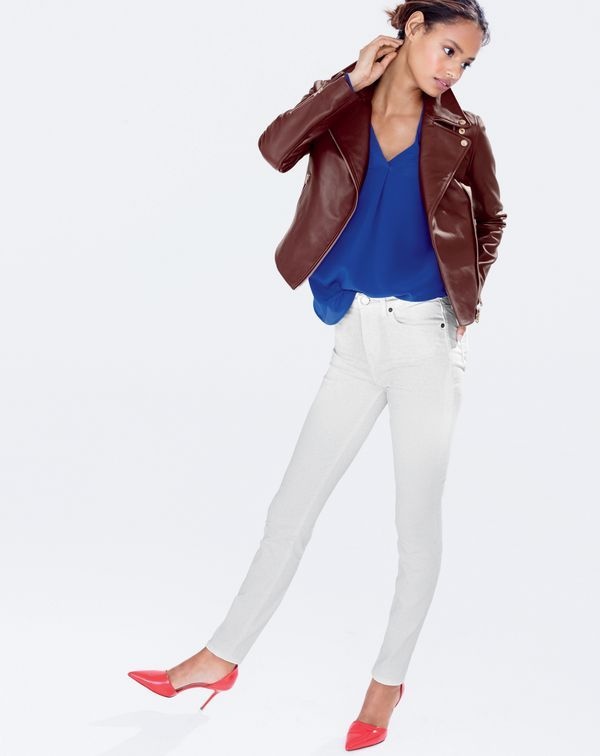 J.Crew Collection leather motorcycle jacket