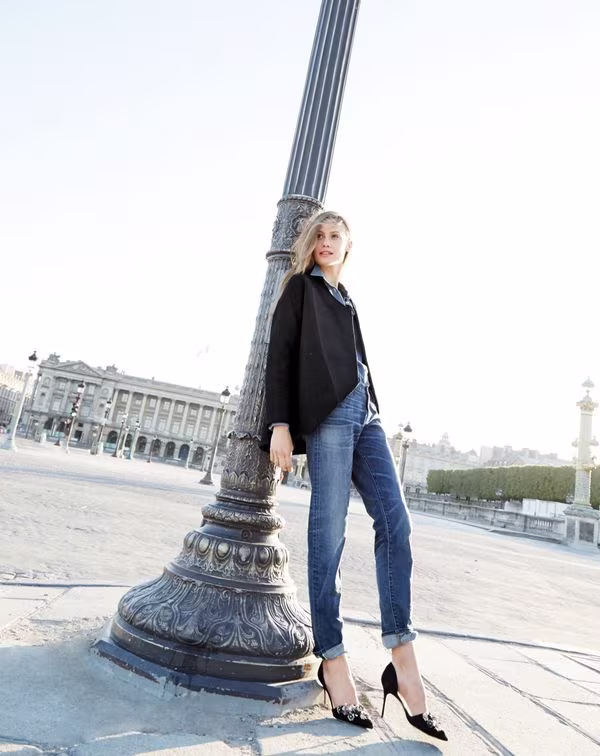 J.Crew Collection mixed-media crossover jacket